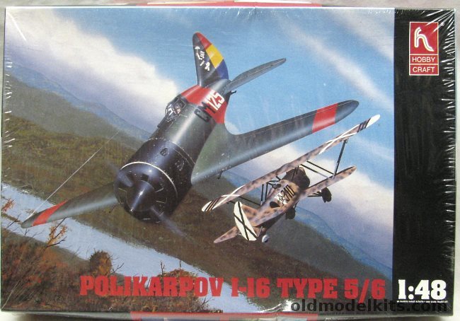 Hobby Craft 1/48 Polikarpov I-16 Type 5/6 - Spanish Civil War, HC1535 plastic model kit